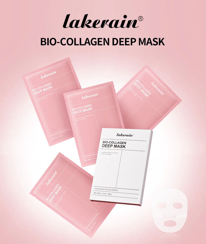 Bio-Collagen Real Deep Mask, Hydrating Overnight Hydrogel Mask, Pore Minimizing, Elasticity Improvement