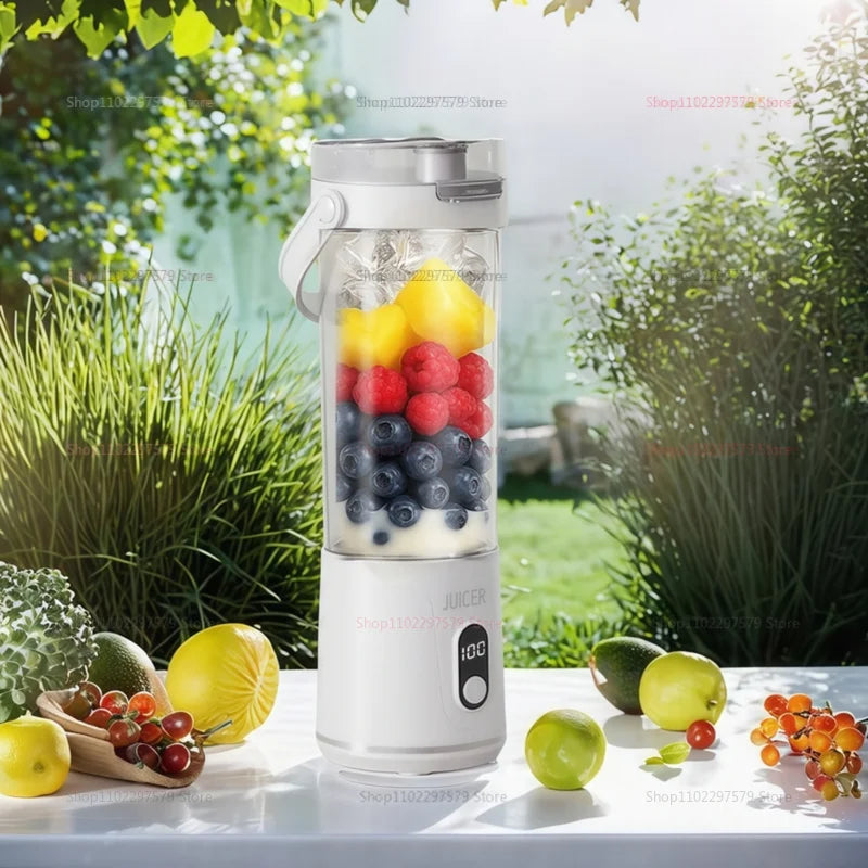 Portable Blender 600ML Household/outdoor  Electric Juicer Rechargeable USB Smoothie Maker Personal Fruit Mixer for Fresh Fruit