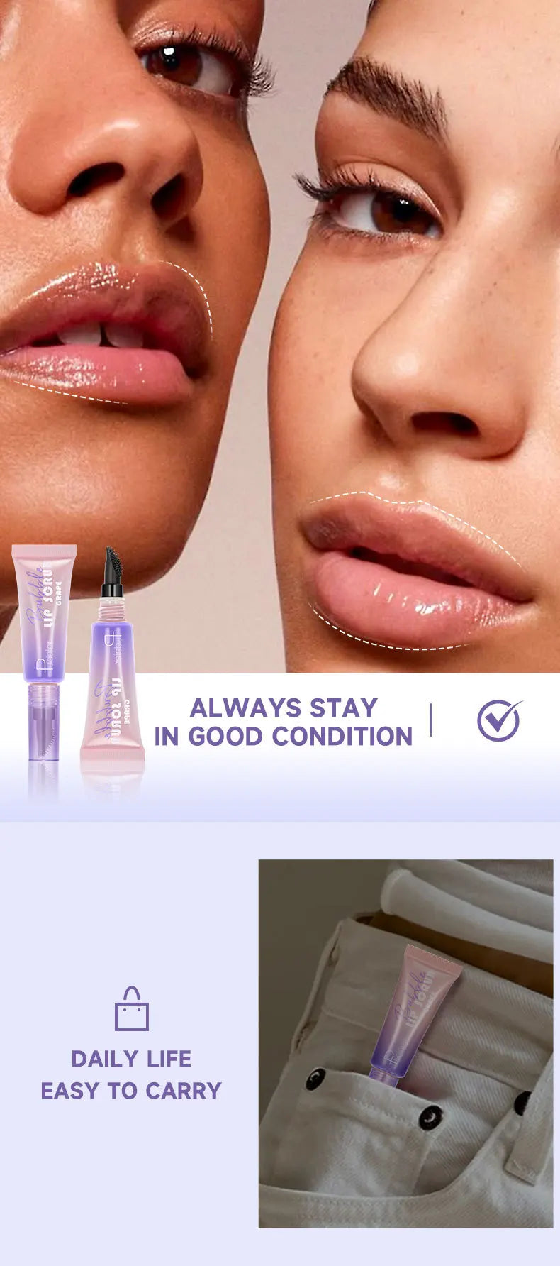 Bubble Lip Exfoliator Foaming Scrub Gentle Cleansing Fast Soften Moisturize Hydrate Nourish Night Balm Daily Lipcare