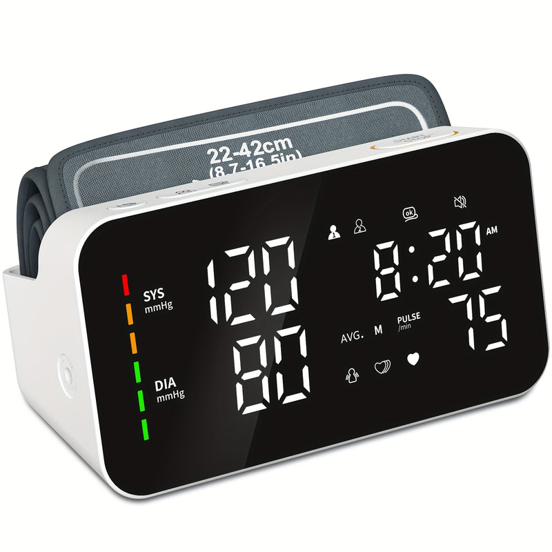 Oklar Blood Pressure Monitor BP Monitor LED Display Blood Pressure Cuff Machine Voice Broadcasting Digital Blood Pressure Monitor Includes Charging Cord
