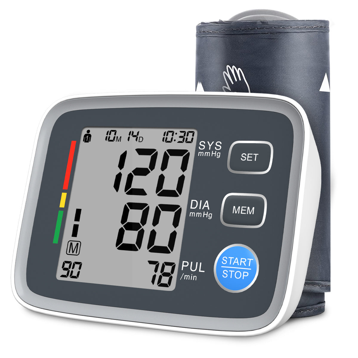 1pc Home Blood Pressure Monitor, Automatic Upper Arm Cuff Digital Blood Pressure Machine With BP Cuff With 8.7-17 Inch Blood Pressure Cuff (Battery Not Included)