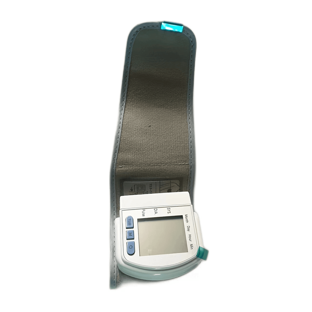 Automatic Digital Wrist Blood Pressure Monitor with Large LCD Display and Adjustable Cuff - Suitable for Adult Use, Battery Operated, 36V or Below, No Batteries Included