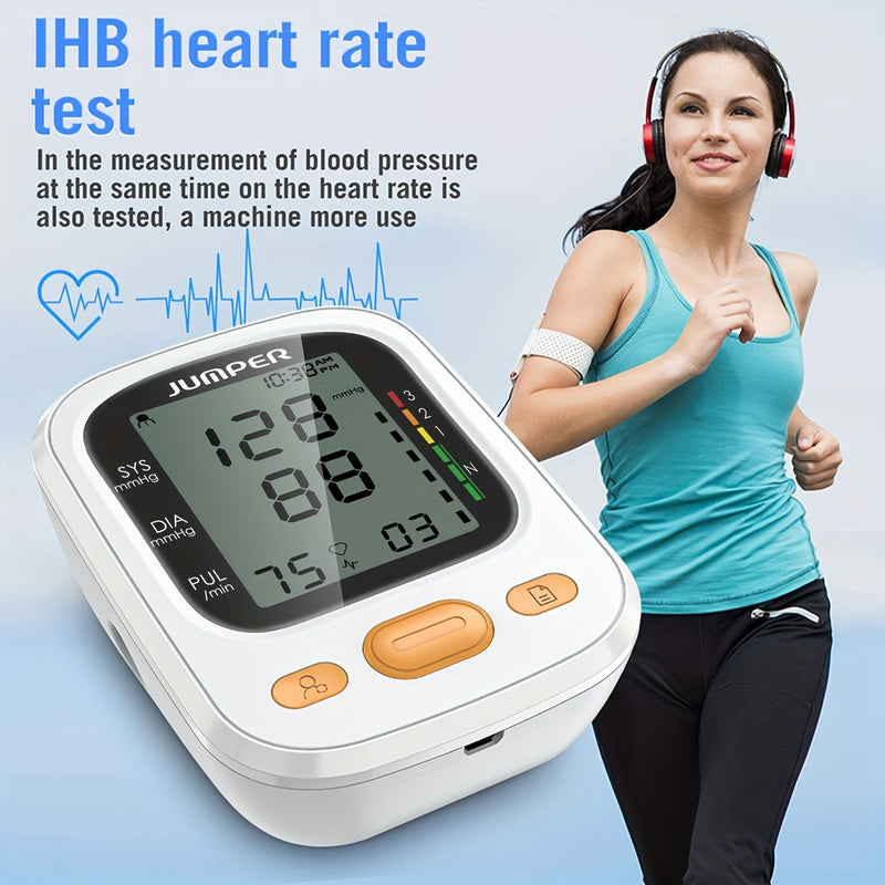 Automatic Blood Pressure Monitor, Automatic Upper Arm Machine, And PreciseAdjustable Digital Blood Pressure Cuff Kit With Large Backlit Display Screen For HomeUse, 99 Reading Memory For 2 Users