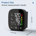 1pc Rechargeable LED Wrist Blood Pressure Monitor with Intelligent Voice Broadcast and Storage Box