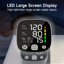 1pc Rechargeable LED Wrist Blood Pressure Monitor with Intelligent Voice Broadcast and Storage Box