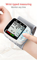 CHANGKUN Premium Wrist Blood Pressure Monitor, USB Rechargeable Automatic BP Wristband Digital Portable Adjustable Blood Pressure Monitoring, Voice Broadcast Heartbeat Reminder Large LCD Display