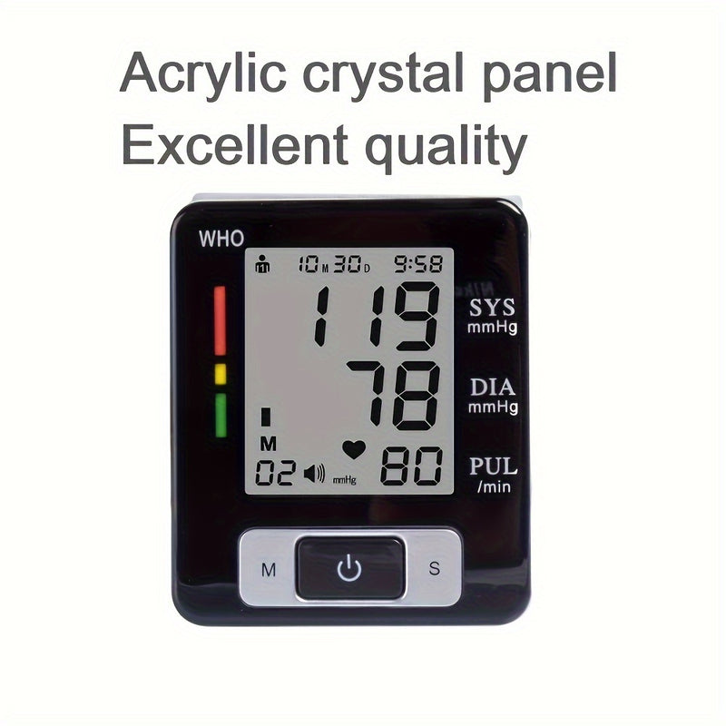 CHANG KUN Premium Wrist Blood Pressure Monitor With Pulse Heart Rate, Blood Pressure Machine With Large LCD Display - Digital Automatic Blood Pressure Wrist Cuff And Carrying Case Included, Health Monitoring For Adult And Old