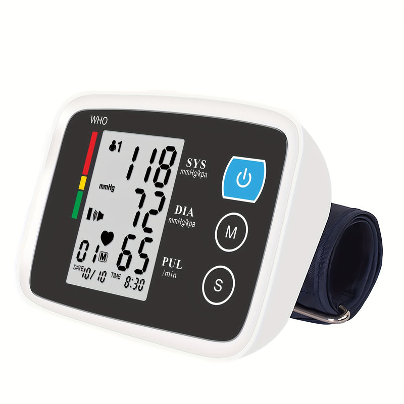 Automatic Upper Arm Blood Pressure Monitor for Adults with Arrhythmia Indicator, Large LED Display, Adjustable Cuff (8.7"-15.7"), Memory Function - Battery Operated (4xAAA Not Included) - CK-A155