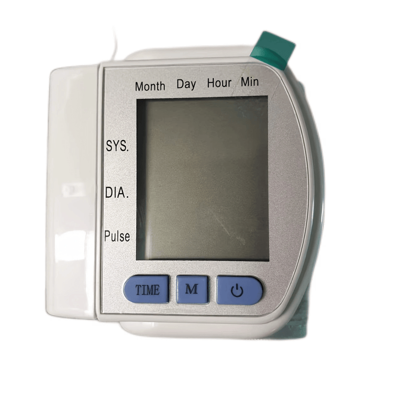Automatic Digital Wrist Blood Pressure Monitor with Large LCD Display and Adjustable Cuff - Suitable for Adult Use, Battery Operated, 36V or Below, No Batteries Included
