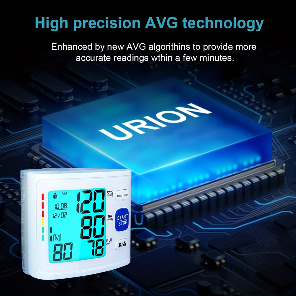 1pc Blood Pressure Monitor Wrist Blood Pressure Cuff Digital Blood Pressure Monitor 2x90 Reading Blood Pressure Monitor With PP Box For Home Use (Battery Not Included)