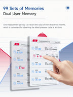 1pc Rechargeable LED Wrist Blood Pressure Monitor with Intelligent Voice Broadcast and Storage Box