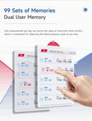 1pc Rechargeable LED Wrist Blood Pressure Monitor with Intelligent Voice Broadcast and Storage Box