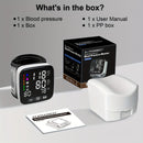 (Battery Not Included)Home Wrist Blood Pressure Monitor, 5.3-8.4 Inch Adult Wrist Blood Pressure Cuff, Large Backlit Display, Arrhythmia Detector, 2x90 Memory Readings