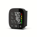 1pc Rechargeable LED Wrist Blood Pressure Monitor with Intelligent Voice Broadcast and Storage Box