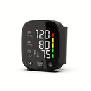1pc Rechargeable LED Wrist Blood Pressure Monitor with Intelligent Voice Broadcast and Storage Box